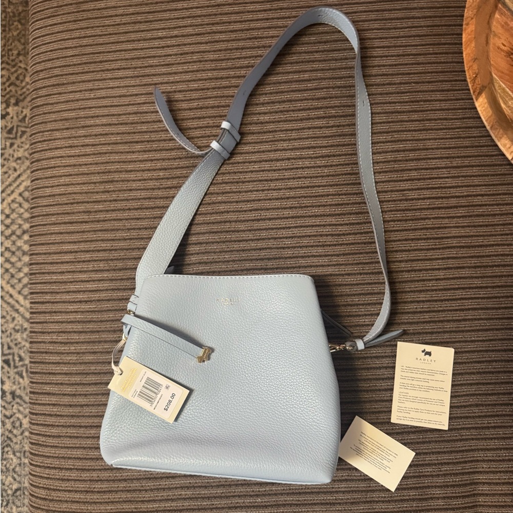 NWT Radley Dukes Place Medium Compartment Crossbody Bag - Bright Blue - Picture 5 of 15